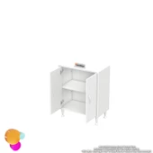 Modilayn SÖKE Küçük Alanlar İçin Akıllı Çözümler 65x75x32,5 cm’ lik 2 Kapaklı 2 Göz Raf Dolap thumbnail 7