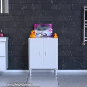 Modilayn SÖKE Küçük Alanlar İçin Akıllı Çözümler 65x75x32,5 cm’ lik 2 Kapaklı 3 Göz Raf Dolap - 3