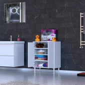 Modilayn SÖKE Küçük Alanlar İçin Akıllı Çözümler 65x75x32,5 cm’ lik 2 Kapaklı 4 Göz Raf Dolap thumbnail 2