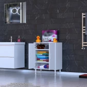Modilayn SÖKE Küçük Alanlar İçin Akıllı Çözümler 65x75x32,5 cm’ lik 2 Kapaklı 3 Göz Raf Dolap - 2
