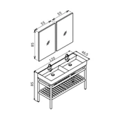 Orka Capetown 120 cm Siyah Banyo Dolabı Takımı thumbnail 4