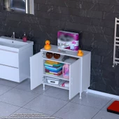 Modilayn SÖKE Küçük Alanlar İçin Akıllı Çözümler 70x75x32,5 cm’ lik 2 Kapaklı 3 Göz Raf Dolap - 1