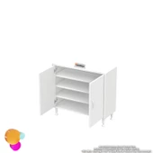 Modilayn SÖKE Küçük Alanlar İçin Akıllı Çözümler 70x75x32,5 cm’ lik 2 Kapaklı 4 Göz Raf Dolap - 7