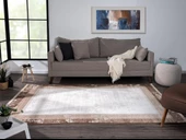 Dark Dk002a Bej Halı Kahverengi Kenar Çerçeveli Akrilik Tozuaz Modern Salon Halısı Yatak Odası 156 X 230 A.KAHVE-K.KAHVE thumbnail 2