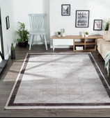 Trend 4103 Akrilik Pamuk Yumuşak Modern Mutfak Yatak Odası Salon Oturma Halısı 190 X 290 A.GRI-K.GRI thumbnail 3