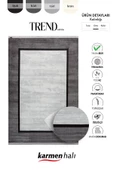 Trend 4101 Gri Akrilik Pamuk Yumuşak Modern Mutfak Yatak Odası Salon Oturma Odası Halısı 95 X 300 GRI-K.GRI thumbnail 6