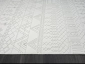 Zn010a Gri Halı Etnik Desenli Modern Parlak Yumuşak Kadife İnce Antialerjik Salon Koridor Özel Ölçü KREM - 5