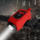 Xbyc 6128 Usb Şarjlı 250 Lümen 120 Db Yüksek Sesli Bisiklet Ön Farı Ve Korna Mavi - 7