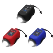 Xbyc 6128 Usb Şarjlı 250 Lümen 120 Db Yüksek Sesli Bisiklet Ön Farı Ve Korna Mavi - 2