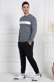 Mecit 2976 Gri İki İp Örme Spor Model Erkek Pijama Takımı thumbnail 2