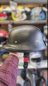 Sway Nazi Model Uv 400 Korumalı Deri Miğfer Yarım Motosiklet Kaskı S Beden - 3