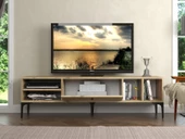 Wood'n Love Milan Tv Ünitesi Minifiks Bağlantı , Dolap Metal Ayak - Atlantik Çam / Siyah - 6
