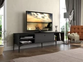 Wood'n Love Milan Tv Ünitesi Minifiks Bağlantı , Dolap Metal Ayak - Siyah / Siyah - 4