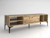 Wood'n Love Milan Tv Ünitesi Minifiks Bağlantı , Dolap Metal Ayak - Atlantik Çam / Siyah - 2