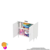 Modilayn SÖKE Küçük Alanlar İçin Akıllı Çözümler 80x75x32,5 cm’ lik 2 Kapaklı 2 Göz Raf Dolap thumbnail 6