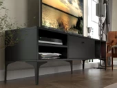 Wood'n Love Milan Tv Ünitesi Minifiks Bağlantı , Dolap Metal Ayak - Siyah / Siyah - 5