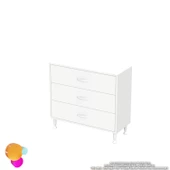 Modilayn SÖKE 3'lü Çekmece Banyo Dolabı 80x75x32,5 cm’ lik Çok Yönlü Çekmecelerle Daha Düzenli thumbnail 8