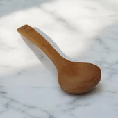 Ahşap Kepçe Kaşık Büyük Boy Ahşap Uzun Saplı Kaşık 28 Cm Ahşap Tahta Kaşık Yemek Kaşığı - 1