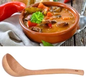 Ahşap Kepçe Kaşık Büyük Boy Ahşap Uzun Saplı Kaşık 28 Cm Ahşap Tahta Kaşık Yemek Kaşığı - 3
