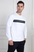 Mecit 2976 Beyaz İki İp Örme Spor Model Erkek Pijama Takımı - 4