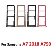 Samsung Galaxy için A7 2018 A750 A750F A750FN telefon konut SIM tepsi adaptörü 0 için mikro SD kart tepsi tutucu - 1