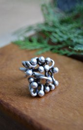 STONEAGE Antik Gümüş Bayan Bohem Ayarlanabilir Yüzük thumbnail 1