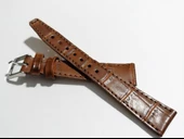 Fado&Her Saate Uyumlu Hakiki Kahverengi  Deri Saat Kordonu 18  mm  (101 ) thumbnail 1