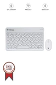 Torima TMK-08 Beyaz Kablosuz Bluetooth Klavye Mouse Seti - 1
