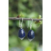 STONEAGE Bayan Gümüş Küpe Lapis Lazuli Sevgiliye Hediye thumbnail 1