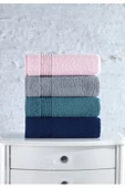 COTTON BOX 4760-CB HAVLU SETI PLUMP 4LU ARMURLU V-2 (GRI-LACIVERT-PEMBE-MAVI) - 1