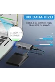 Qozie 3in1 USB 3.0 Alüminyum Yüksek Hızlı USB Çoklayıcı - 5