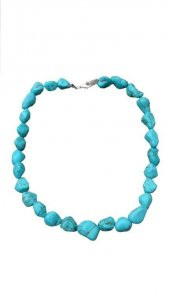 STONEAGE Bayan Kolye Kırma Firuze Doğal Taş Nazara Karşı thumbnail 6