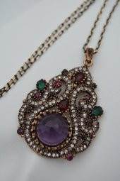 STONEAGE Bayan Kolye Zirkon Taşlı Saray Kolyesi thumbnail 2