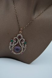 STONEAGE Bayan Kolye Zirkon Taşlı Saray Kolyesi thumbnail 8