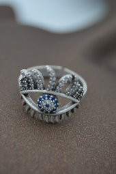 STONEAGE Bayan Yüzük Nazar Boncuklu Ayarlanabilir Bohem Tarz thumbnail 6