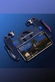 Qozie Cep Telefonu Oyun Konsolu Soğutma Fanlı Standlı Pubg Ateş Tetik Gamepad Joystick - 3