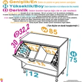 Modilayn SÖKE Banyo İçin Sihirli Kutu 85x75x32,5 cm’ lik 2 Göz Sepet Hazneli Mini Banyo Dolabı - 4