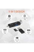 Qozie 5in1 USB 3.0 Type-c Micro-USB Kart Okuyucu Çevirici - 2