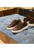 LUİZ PAULO 1090 YENİ EVA TABAN KAHVE CİLT HAKİKİ DERİ ERKEK SNEAKERS - 1