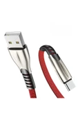 Qozie Metal Başlıklı Örgülü 1 M 3a Type-c Data & Hızlı Şarj Kablosu - 1