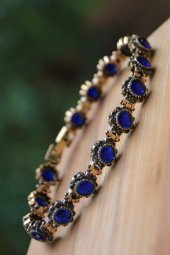 STONEAGE Black Diamond ve Safir Mavi Taşlı Bileklik thumbnail 1