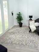 Best 112 Gri Halı Spor Desen Gold Detaylı Ince Parlak Makinada Yıkanabilir Antialerjik Modern Özel Ölçü A.GRI-GOLD - 3