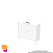 Modilayn SÖKE Küçük Alanlar İçin Akıllı Çözümler 85x75x32,5 cm’ lik 2 Kapaklı 2 Göz Raf Dolap - 8