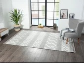 Sümer Sm003a Gri Halı Iskandinav Desen Dekoratif Modern Tozuyok Antialerjik Salon Halısı Koridor Özel Ölçü POLY.A.GRI thumbnail 2