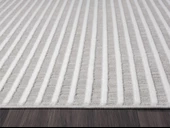 Sümer Sm008a Gri Beyaz Çizgi Desen Halı Dekoratif Modern Tozuyok Antialerjik Salon Halısı Koridor Özel Ölçü POLY. KEMIK thumbnail 5