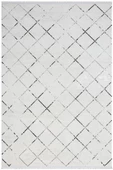 Elegance Eg010a Beyaz Halı Geometrik Detaylı Modern Viskon Doğal Iplik Bambu Halı Tozu Az Salon Halı Özel Ölçü GRI - 1