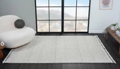 Wool Wl002a Bej Halı Sisal Bukle Dekoratif Kabartmalı Halı Tozsuz Antialerjik Salon Halısı Koridor Özel Ölçü BEYAZ-GRI - 2