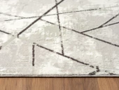 Tokyo 1703 Gri Halı Antrasit Detaylı Geometrik Desen Modern Akrilik Halı Kaymaz Taban Tozuaz Özel Ölçü GRI - 5