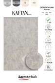Kaftan Kf005g Bej Halı Kabartma Desenli Akrilik Halı Tozuaz Salon Halısı Yatak Odası Halısı Koridor Özel Ölçü KREM-A.GRI thumbnail 6