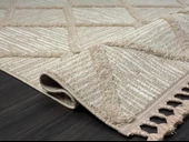 Loop Lp005a Bej Halı Dekoratif Sisal Bukle Tozsuz Antialerjik Modern Salon Halısı Koridor Iskandinav Özel Ölçü BEJ thumbnail 4
